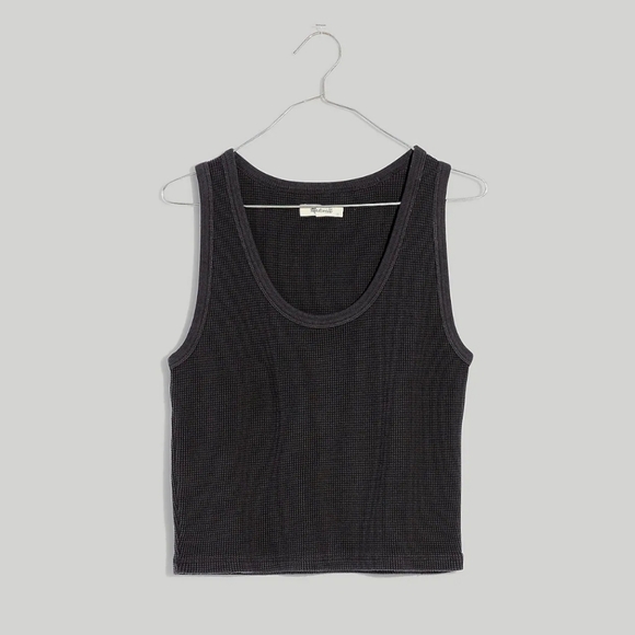 Madewell Tops - Madewell Waffle Knit Scoop Crop Tank